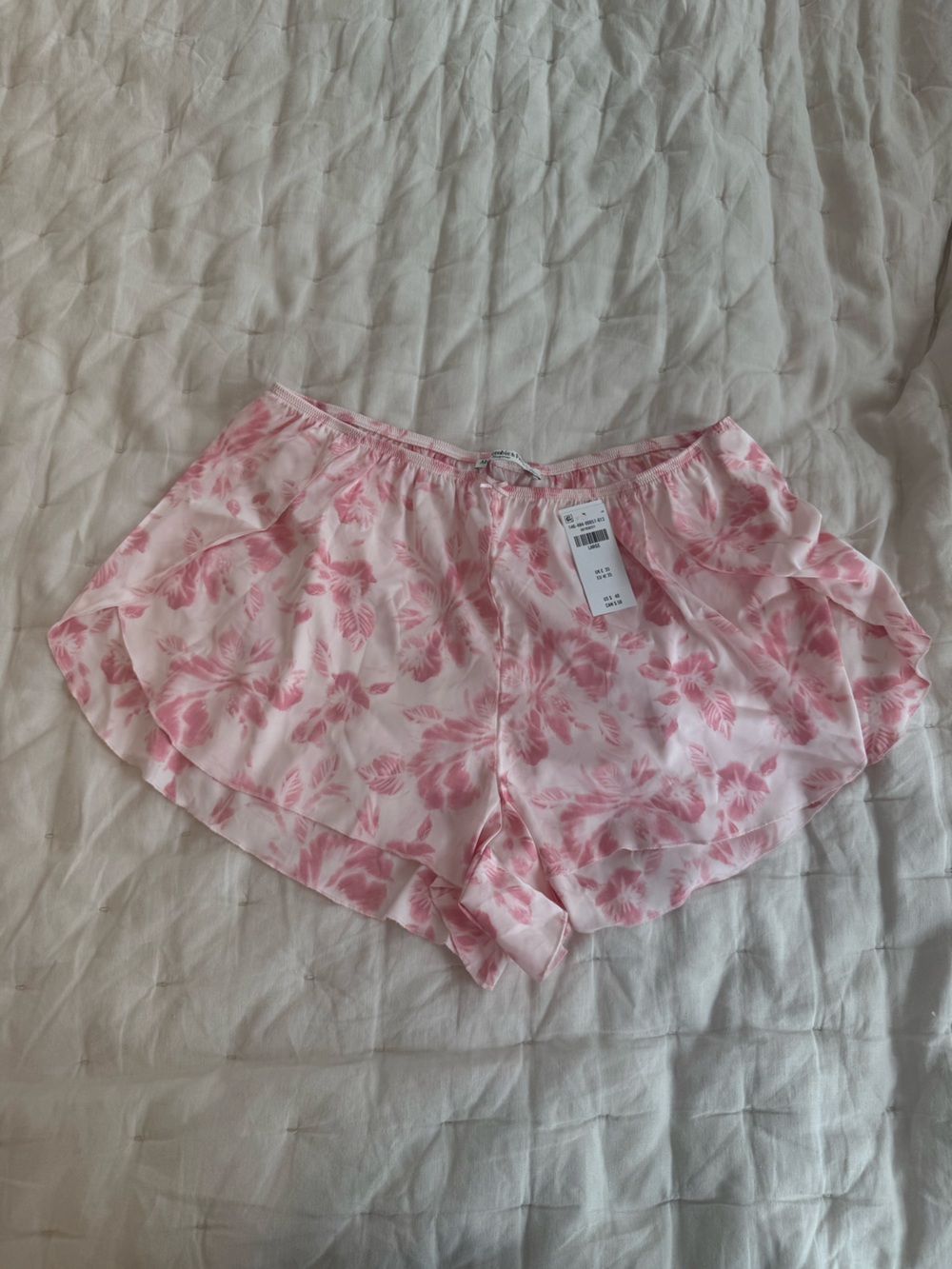 Abercrombie Light Pink Floral Sleep Shorts